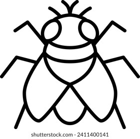Mini insect illustration icon fly