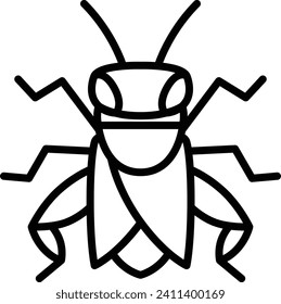 Mini insect illustration icon grasshopper