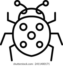 Mini insecto de icono de ilustración