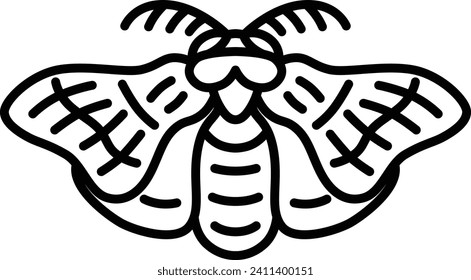 Mini insect illustration icon silkworm