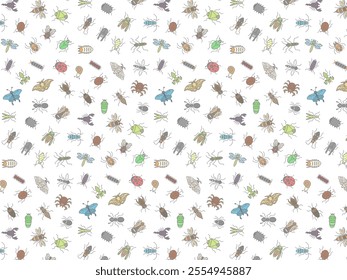 mini insect wallpaper background illustration