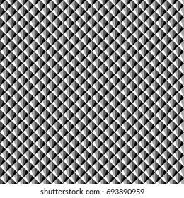 Mini interlocking triangles tessellation background. Repeated scallops. Fish scale. Seamless surface pattern design. Modern japanese motif. Repeat scallop. Squama. Vector image for print.