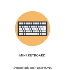Mini Keyboard icon in vector. Logotype