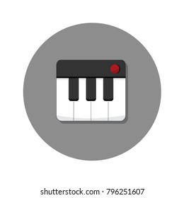 Mini Keyboard Synth Icon Vector Illustration Graphic