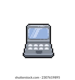 mini laptop in pixel art style