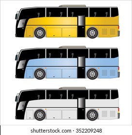 Mini Low Floor City Bus Stock Vector (Royalty Free) 352209248 ...