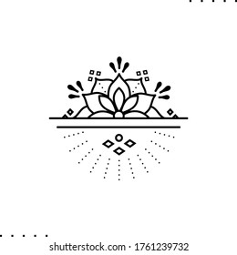 A Mini Mandala Vector Icon In Outlines 