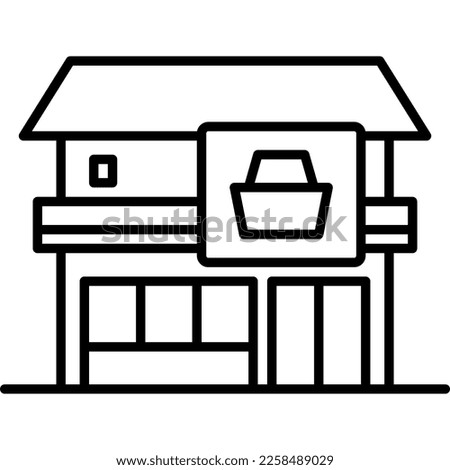 Mini Market Shop Store Icon

