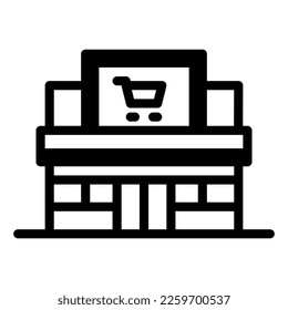 Mini Market Shop Store Logo Illustration Icon Vector
