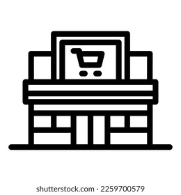 Mini Market Shop Store Logo Illustration Icon Vector
