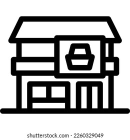 Mini Market Shop Store Logo Illustration Vector Icon
