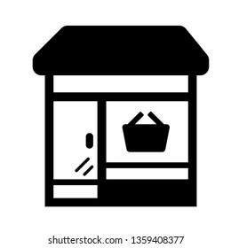 Mini market / shop vector icon