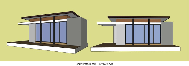 Mini mart Vector & Illustration
