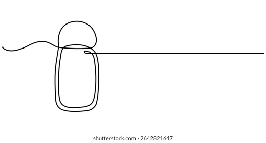 Mini Microphone continuous one line drawing, Wireless lavalier microphone one line draw, Woman using a lapel microphone, Wireless Lavalier Lapel Microphone continuous one line drawing.