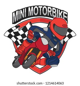 mini motorbike racing design, vector EPS 10