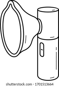 Mini Nebulizer. Vector outline icon.