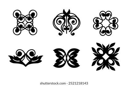 Mini ornaments pack on black colour