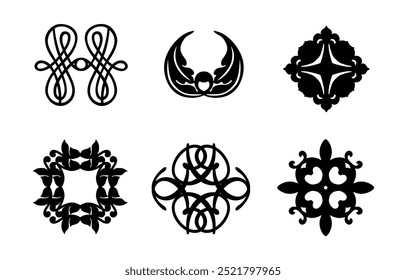 Mini ornaments pack on black colour