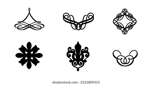Mini ornaments pack on black colour