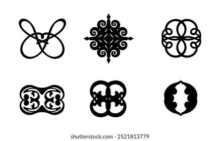 Mini ornaments pack on black colour