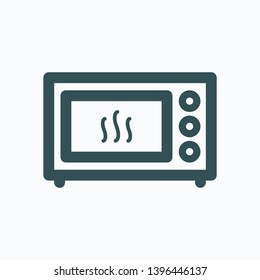 Mini oven isolated icon, cooking mini oven outline vector icon