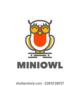 Mini owl cute simple logo