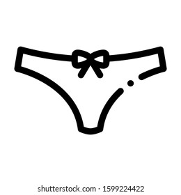 Mini Pants Icon Vector. Outline Mini Pants Sign. Isolated Contour Symbol Illustration