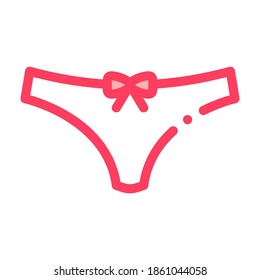 Vector de iconos de Mini Pants. Signo de Mini Pantalones de contorno. Ilustración de símbolo de contorno aislado