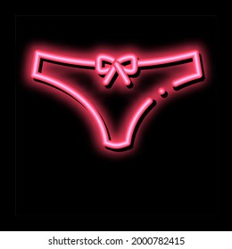 Mini Pants neon light sign vector. Glowing bright icon Mini Pants sign. transparent symbol illustration