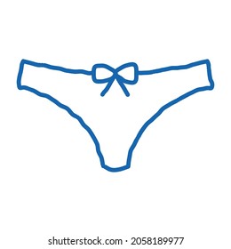Mini Pants sketch icon vector. Hand drawn blue doodle line art Mini Pants sign. isolated symbol illustration