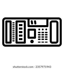 Mini PBX line icon, office equipment concept, mini PBX vector sign on white background, PBX outline style for mobile concept and web design. Vector graphics