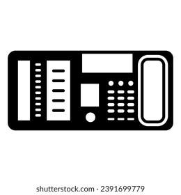 Mini PBX solid icon, office equipment concept, mini PBX vector sign on white background, PBX glyph style for mobile concept and web design. Vector graphics