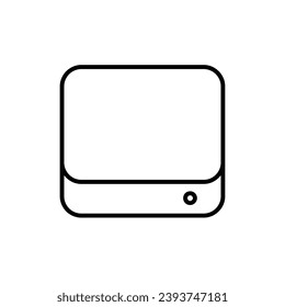 Mini Pc line icon design illustration template