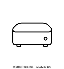 Mini Pc line icon design illustration template