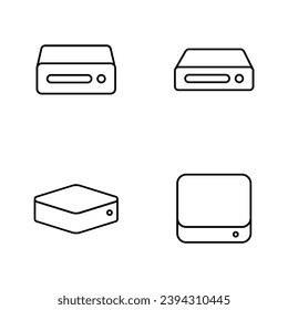 Mini Pc line icon design illustration template