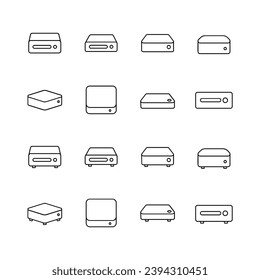 Mini Pc line icon design illustration template