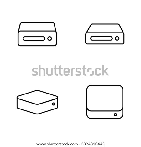 Mini Pc line icon design illustration template