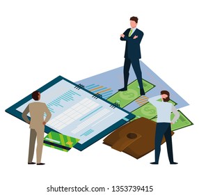mini people with office set items