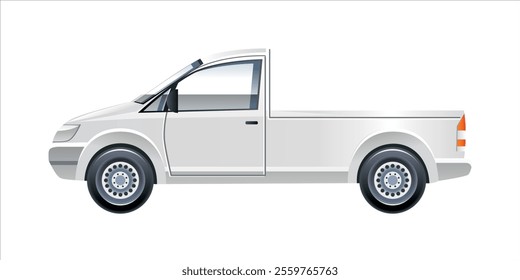 mini pickup truck van car vector illustration