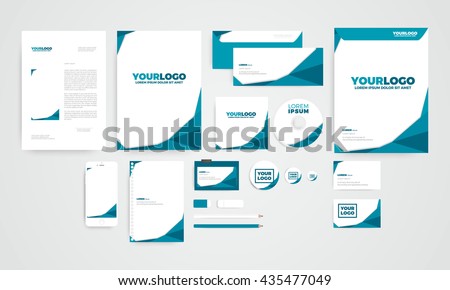 стоковая векторная графика Mini Polygon Corporate Identity Template