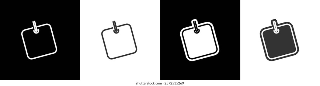 Mini price tag icon. Price Label Discount tag. Shape of price tag icon set. Flat and line price tag icon vetor illustration in black white and transparent background. Eps10