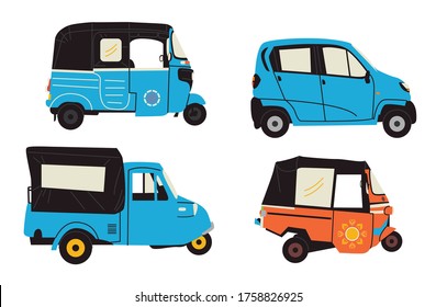 Mini public transportation only holds 2 to 4 passengers. Its small size makes it impossible to carry more passengers. Usually these transportation routes cover a short distance