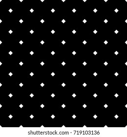 Mini rhombuses on black background. Seamless surface pattern design with diamonds ornament. Checks wallpaper. Ethnic mosaic motif. Digital paper for textile print, page fill, web designing. Vector art