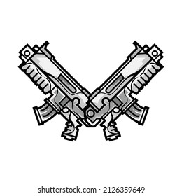 mini rifle de color blanco