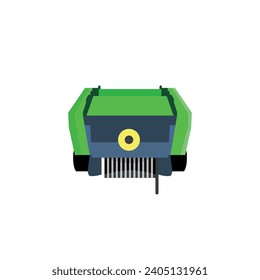 Mini Round Baler Machine Illustration Clip Art Vector Set, Mini Round Baler Machine Isolated White Background. Machinery Tractor Mini Transport, Old-Fashioned Outline Vector.