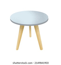 Mini round table in modern style.