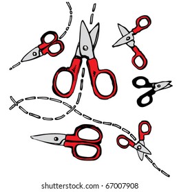mini scissors cutting set