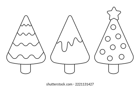 Mini set with Christmas tree in black and white