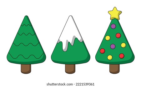 Mini set with Christmas tree in color
