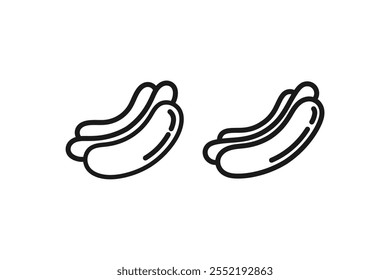 mini set line icon hot dog